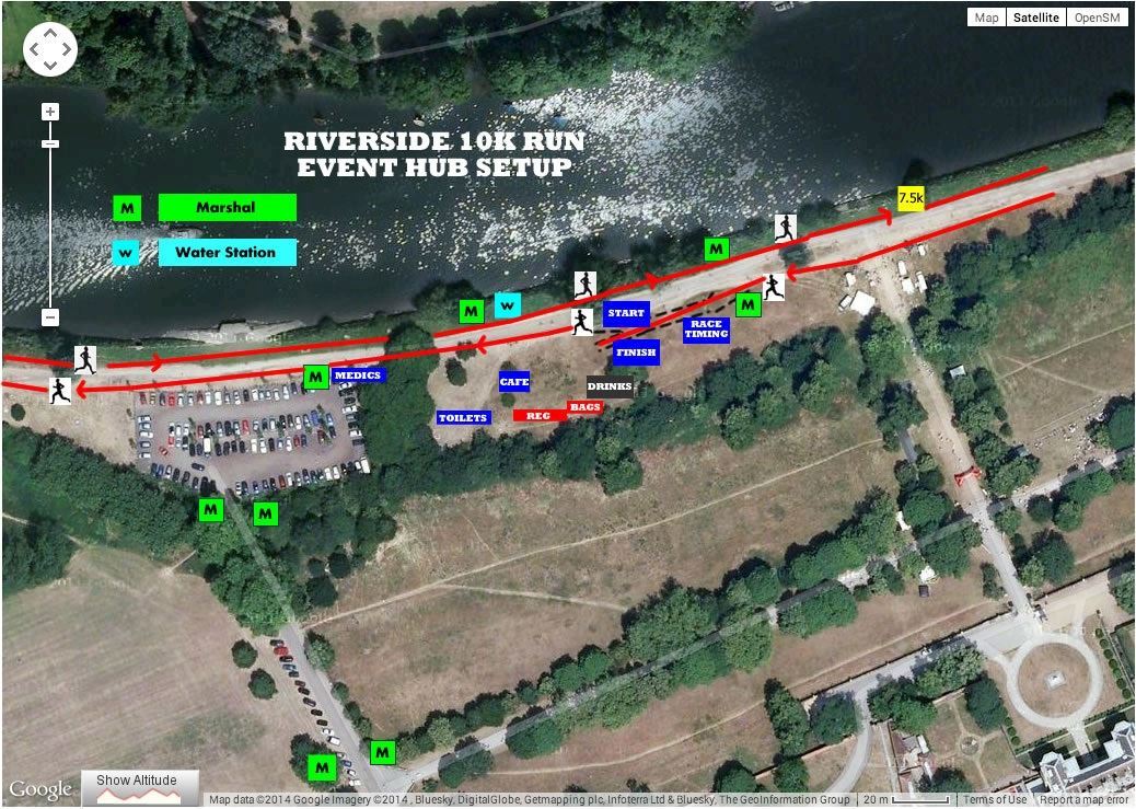 Richmond Riverside 10k and Half Marathon - Summer 路线图