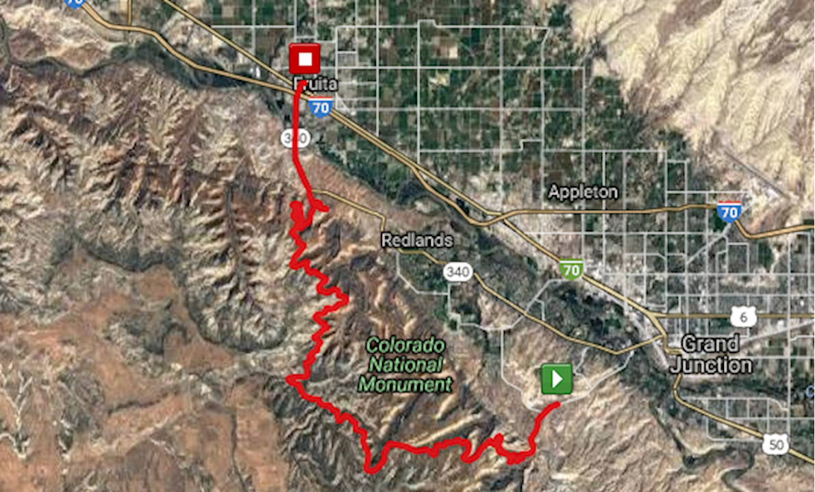 Rim Rock Marathon Route Map