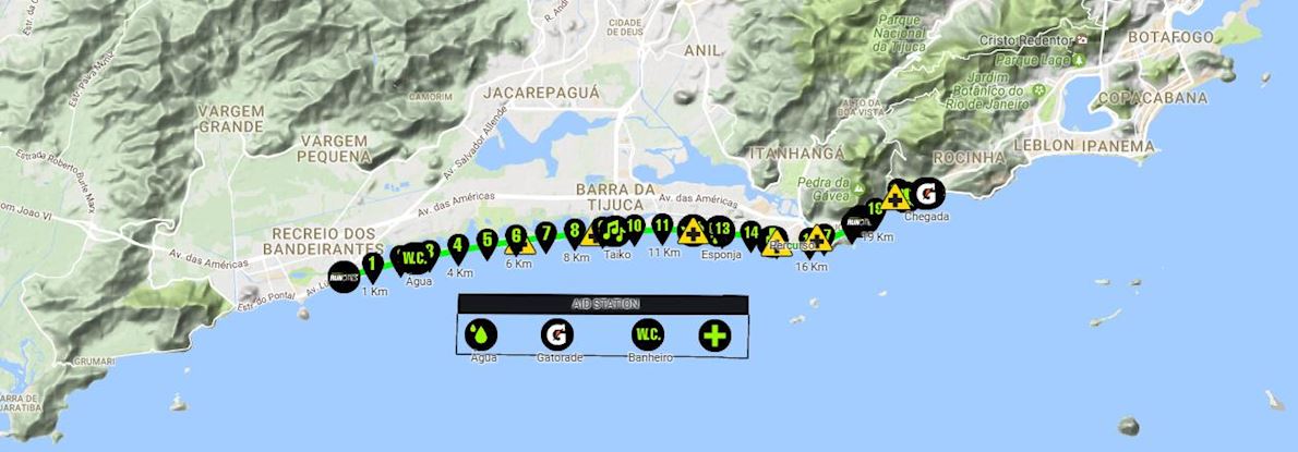 Rio City Half Marathon MAPA DEL RECORRIDO DE