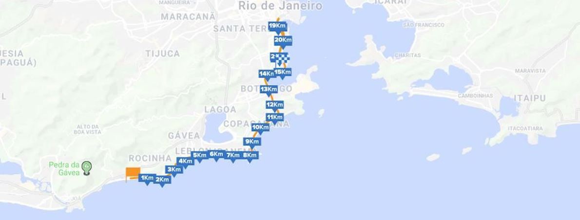 Rio de Janeiro Half Marathon Mappa del percorso