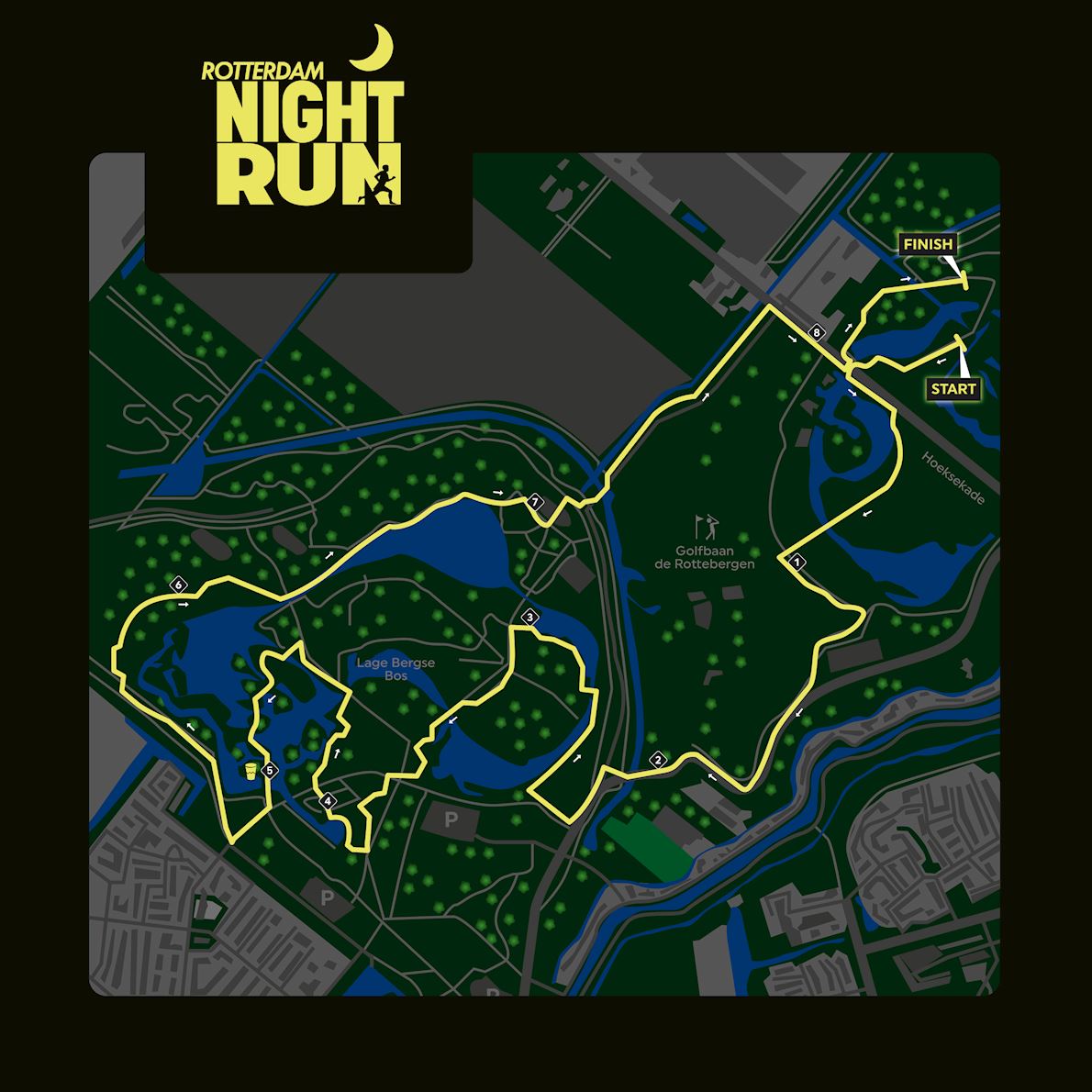 Rotterdam Night Run Routenkarte