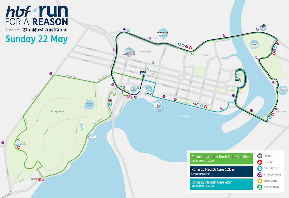 HBF Run for a Reason MAPA DEL RECORRIDO DE