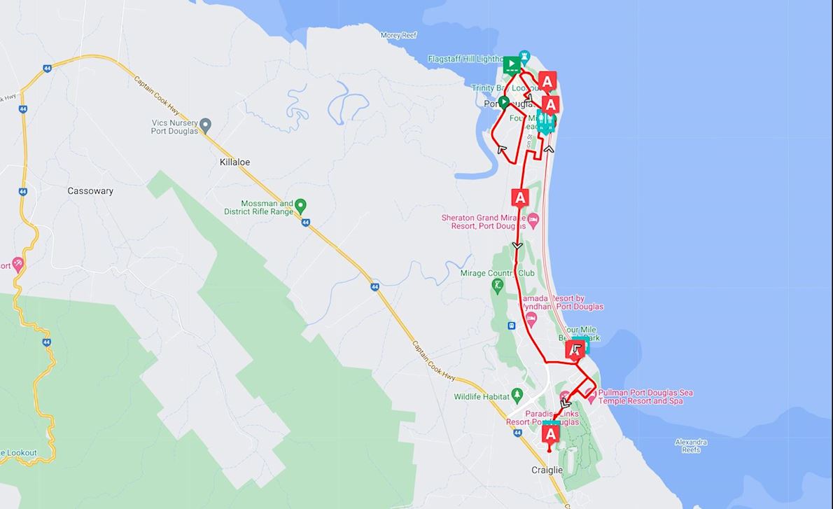 Run Port Douglas ITINERAIRE