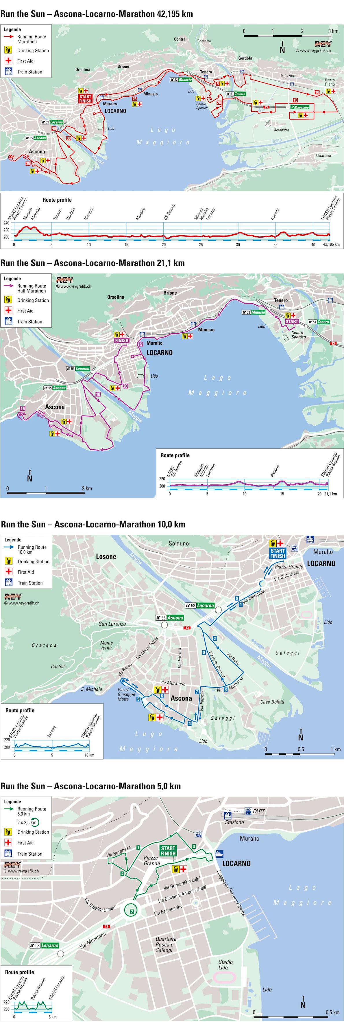 Generali Run The Sun - Ascona-Locarno-Marathon Route Map