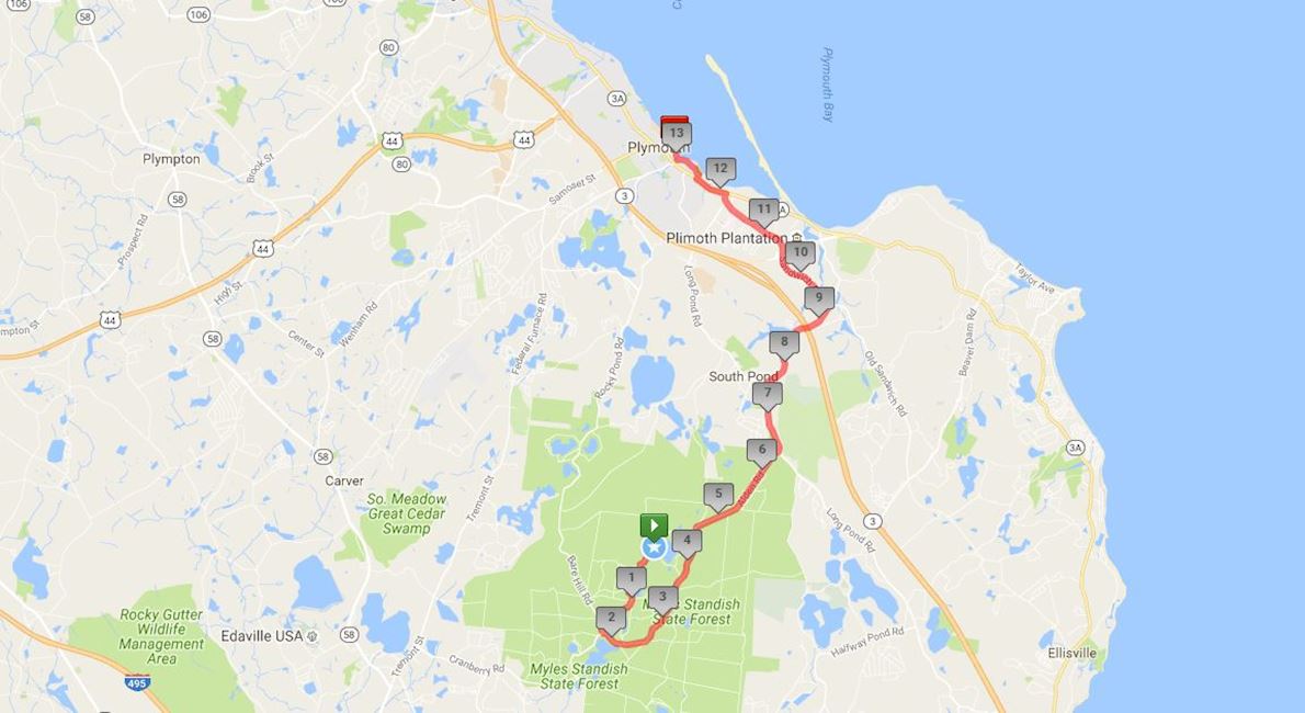 Run to the Rock Route Map