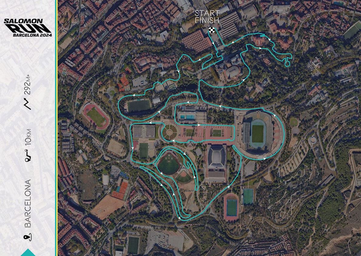 Salomon Run Barcelona Mappa del percorso