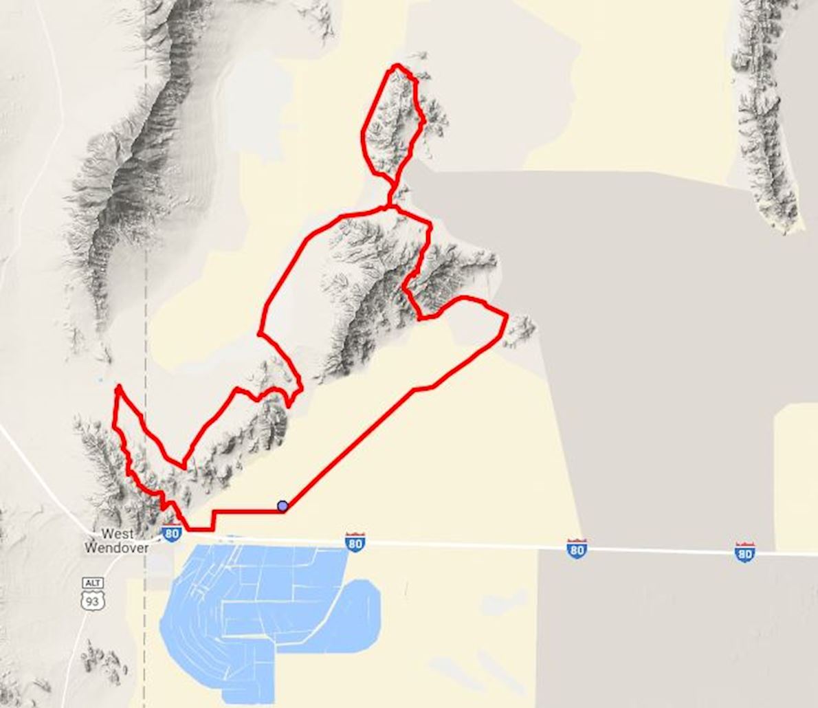 Salt Flats 100 Mile Endurance Run MAPA DEL RECORRIDO DE