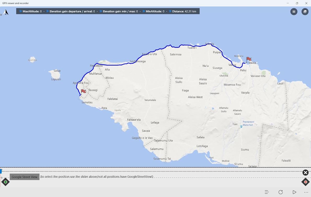 Sāmoa International Marathon MAPA DEL RECORRIDO DE