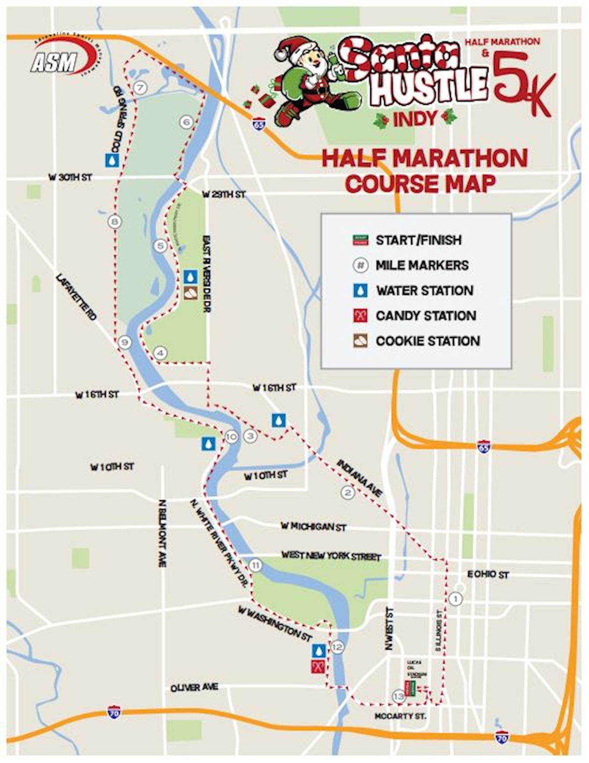 Santa Hustle Indy Half Marathon & 5K World's Marathons