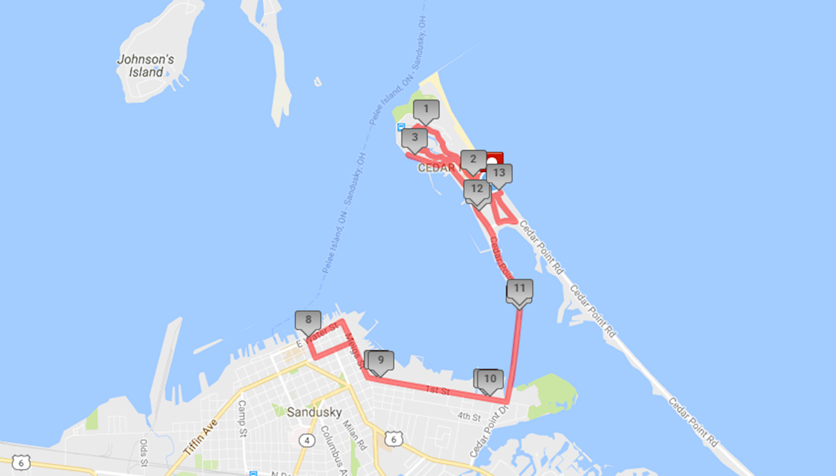 Santa Hustle Cedar Point 5k & Half Marathon World's Marathons