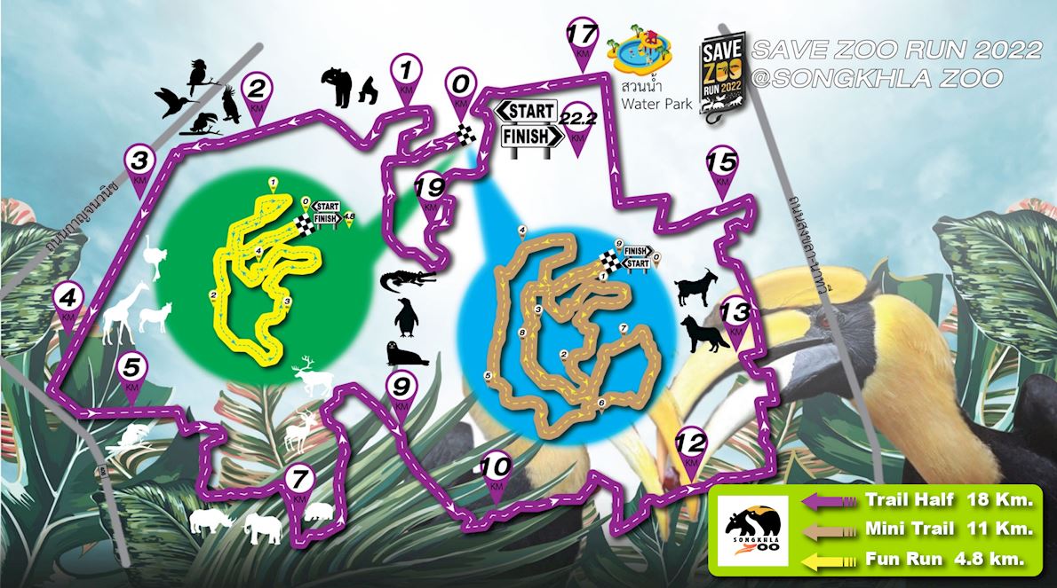 Save Zoo Run, Songkhla  Mappa del percorso