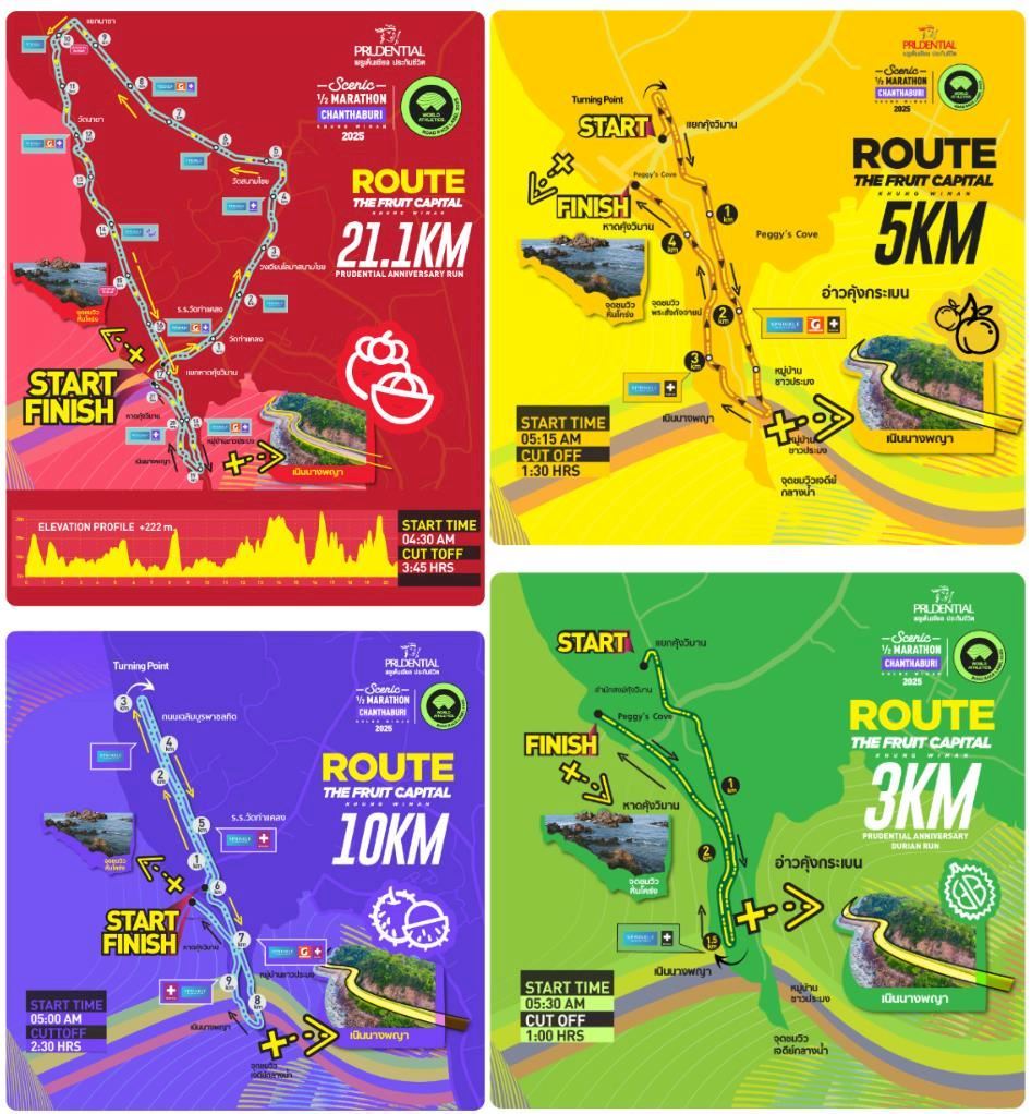 Scenic Half Marathon Chanthaburi Mappa del percorso