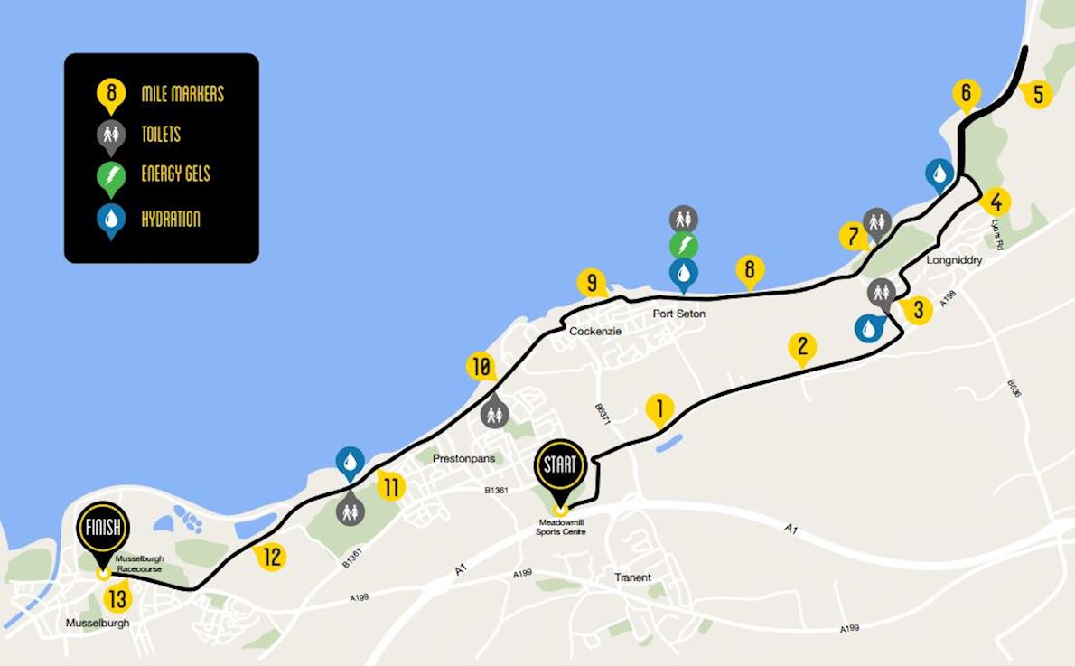 Scottish Half Marathon Mappa del percorso