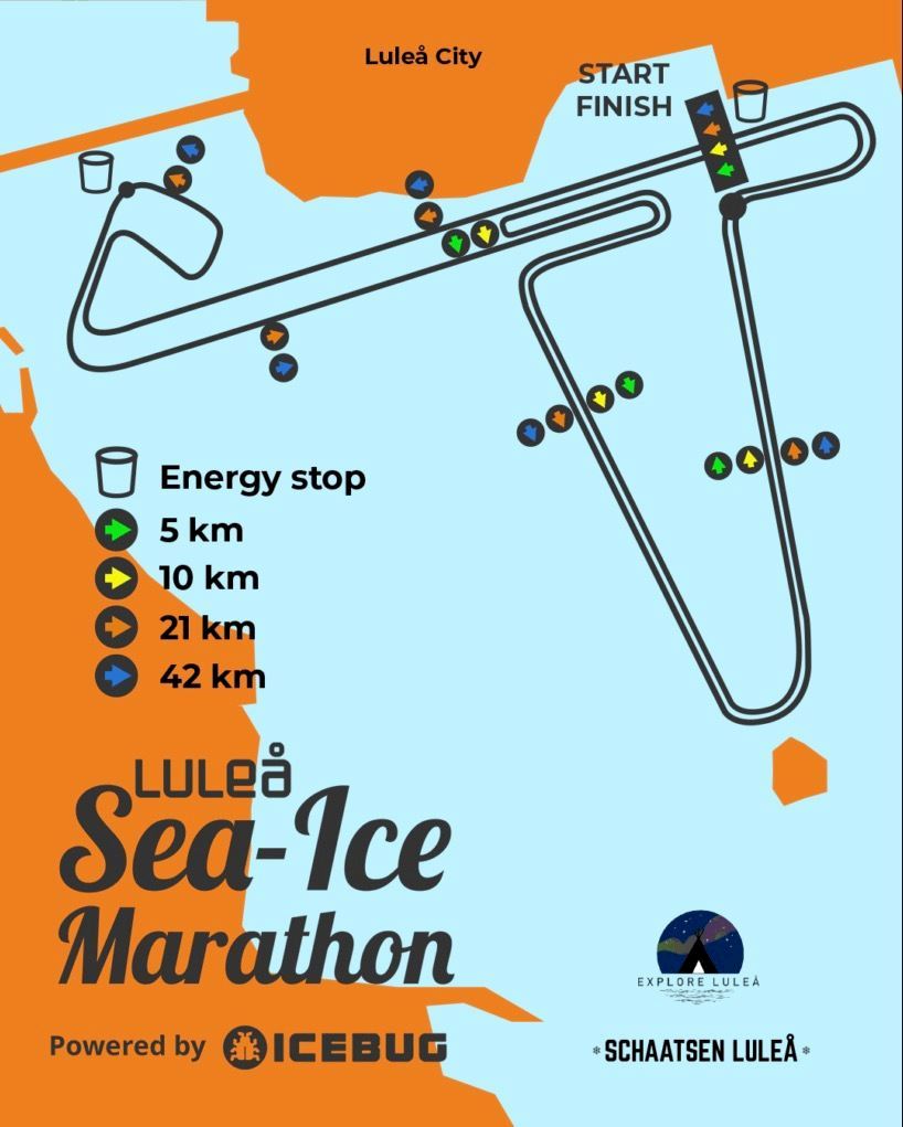 Sea-Ice Marathon Classic Luleå Mappa del percorso