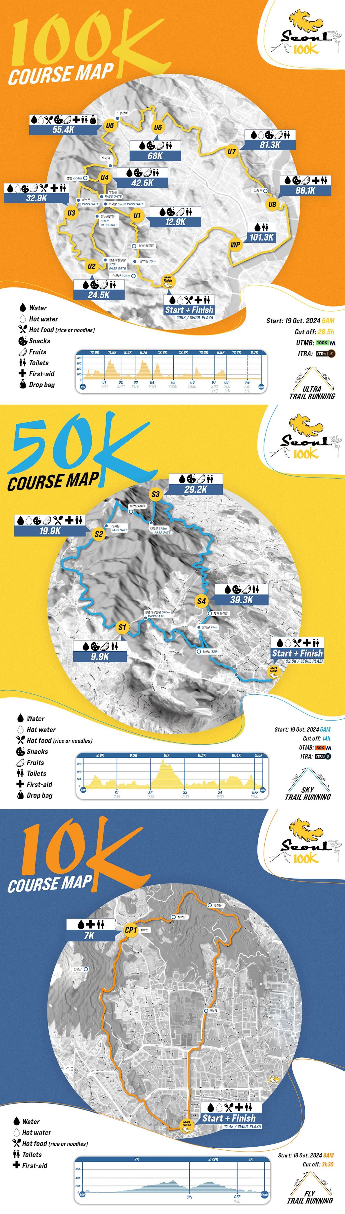 Seoul 100K Routenkarte