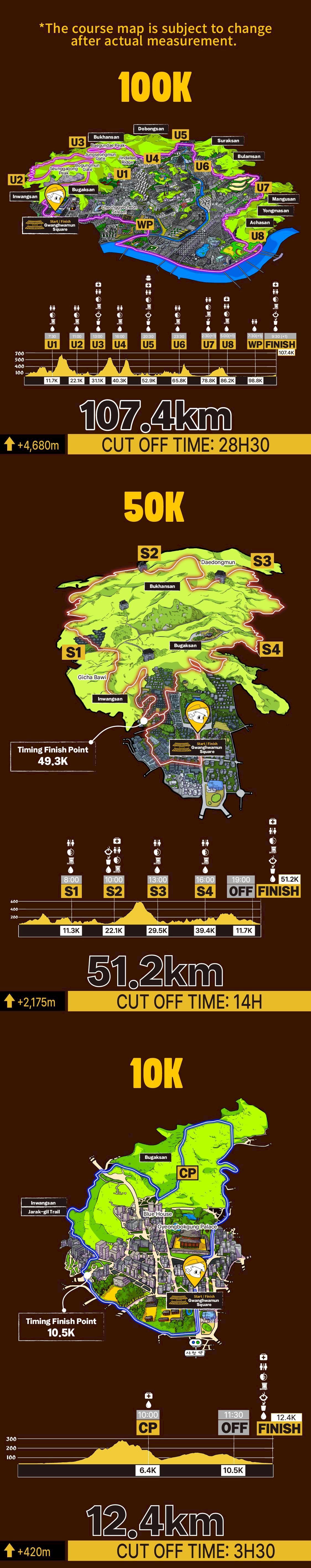 Seoul 100K Route Map