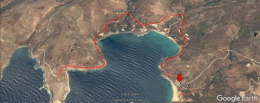 Serifos Sunset Race Route Map