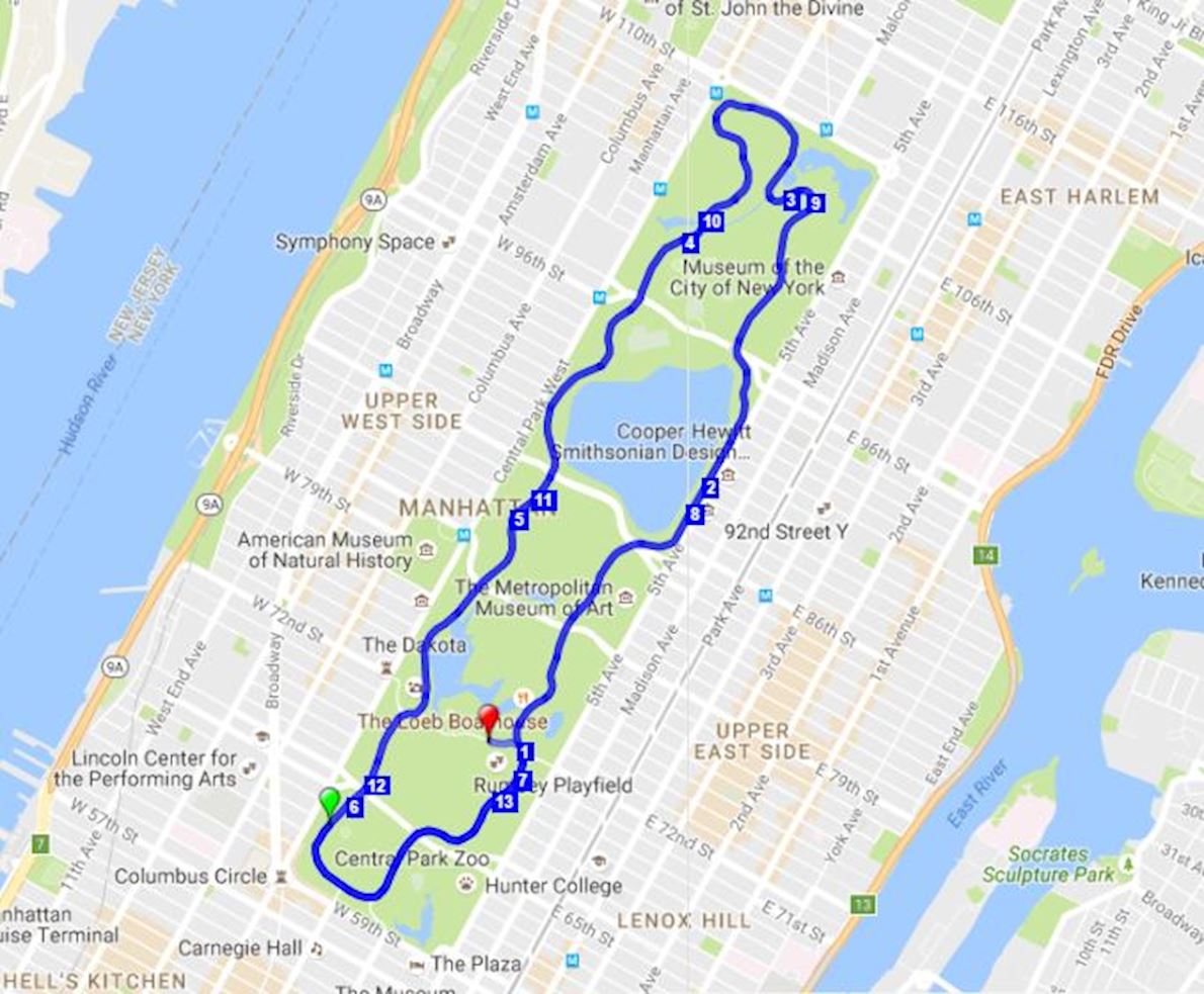 SHAPE Women's Half Marathon Mappa del percorso