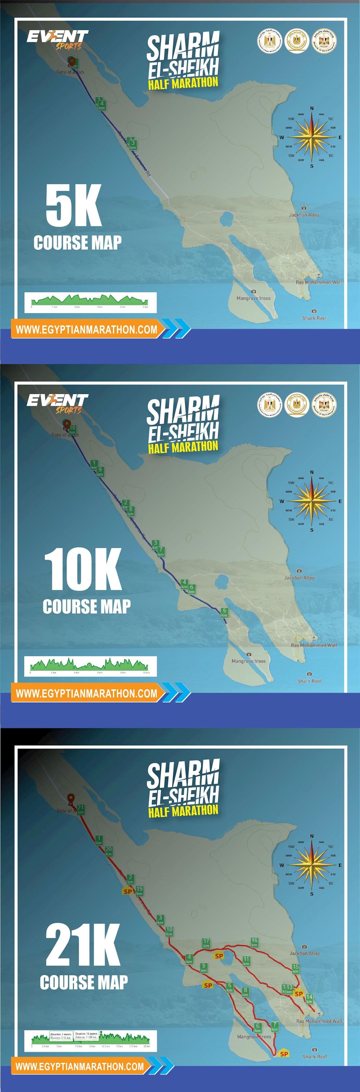 Sharm El Sheikh Half Marathon MAPA DEL RECORRIDO DE