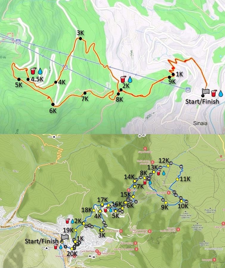 Sinaia Mountain Run Routenkarte