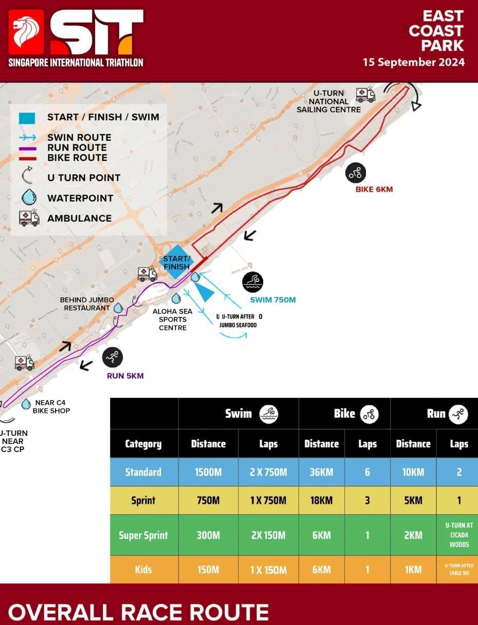 Singapore International Triathlon by TriFactor Mappa del percorso