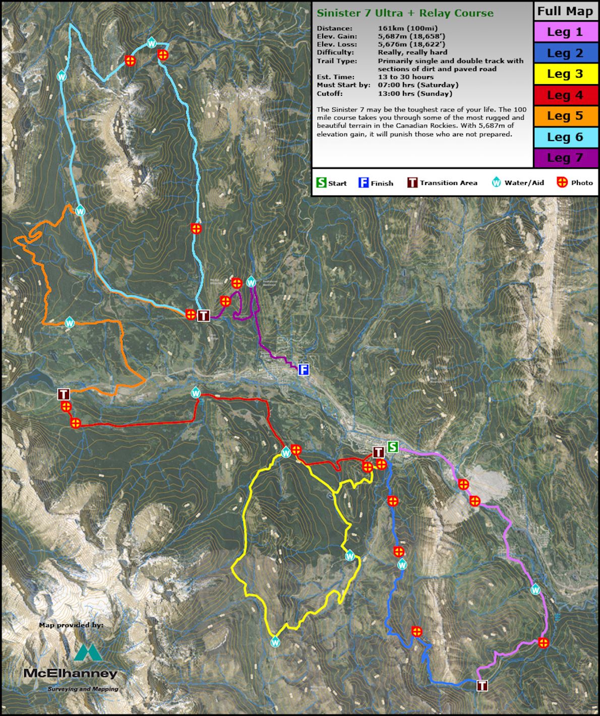 Sinister 7 Ultra Route Map