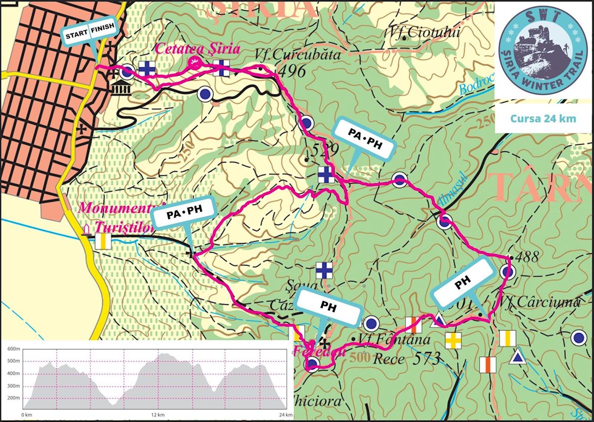 Șiria Winter Trail  Route Map