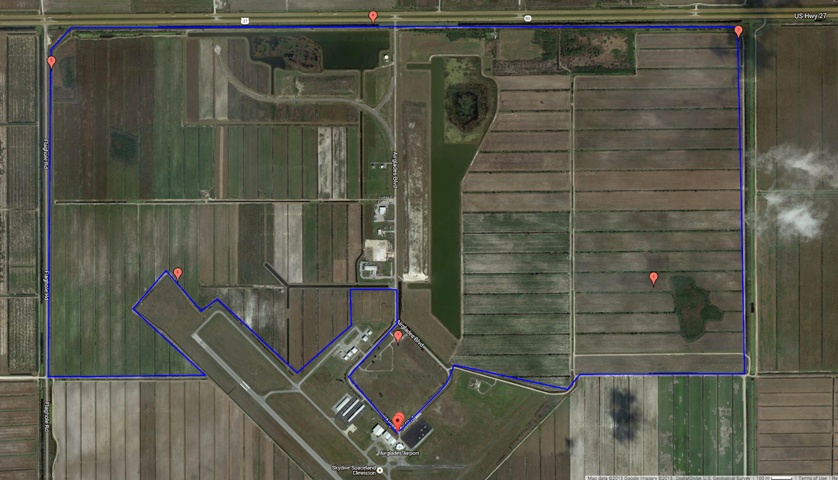 Florida Skydive Ultra Run MAPA DEL RECORRIDO DE