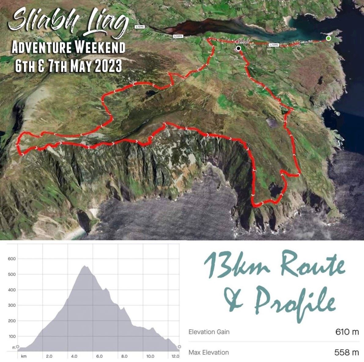 Sliabh Liag Adventure Race Route Map