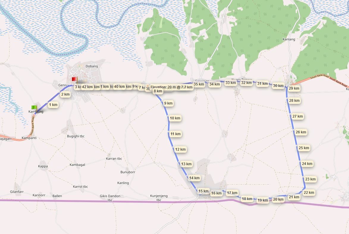 Smiling Villages Int'l Marathon Route Map