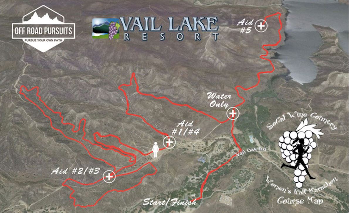 SoCal Wine Country Women’s Half Marathon & 5k Route Map