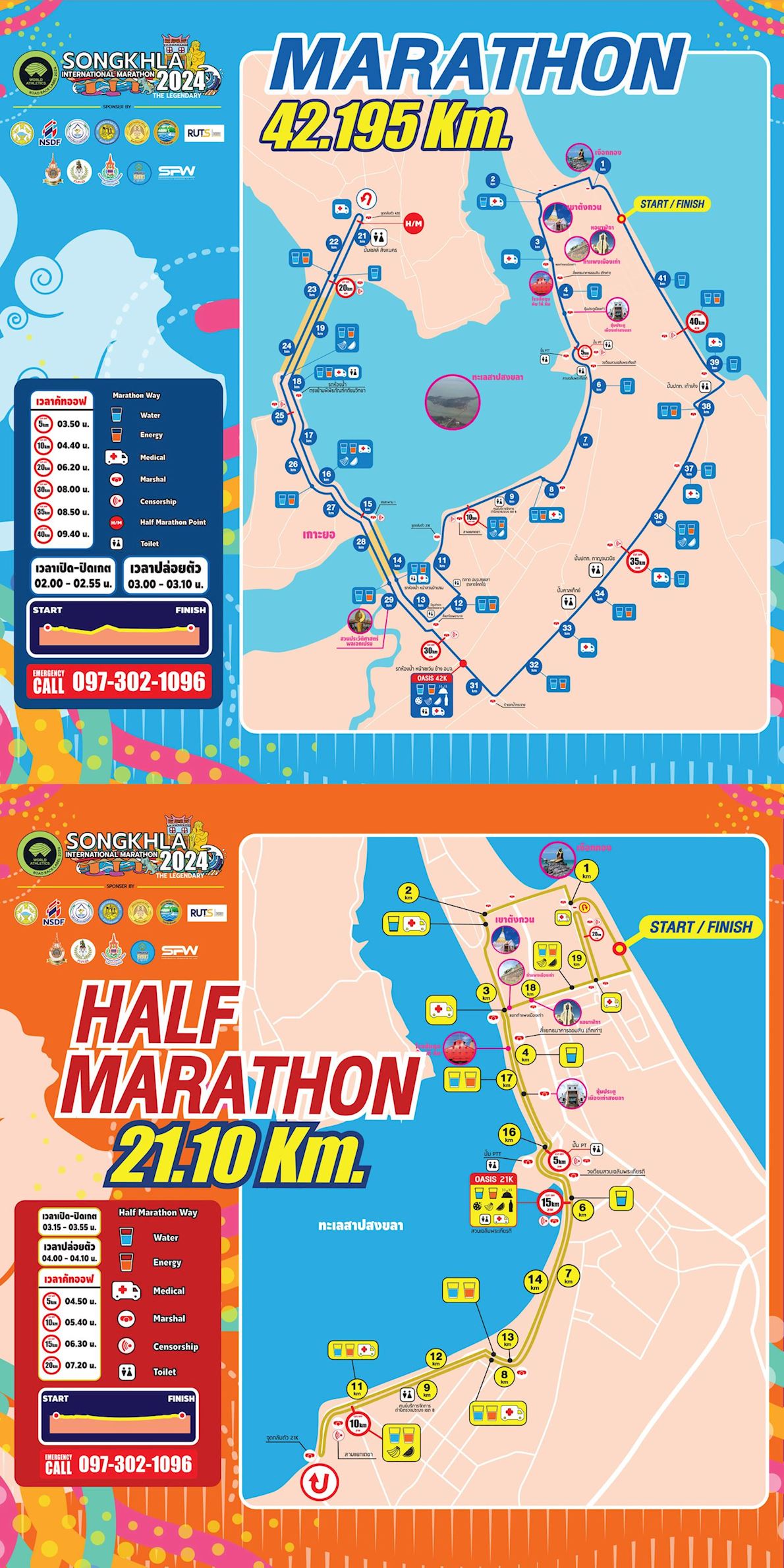 Songkhla International Marathon Mappa del percorso