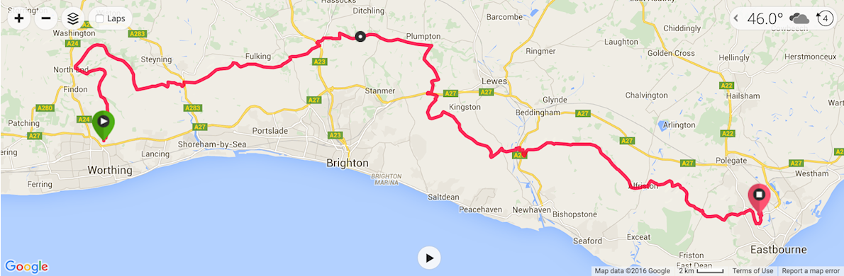 South Downs Way 50 World S Marathons   South Downs Way 50 2016 Route 1190 