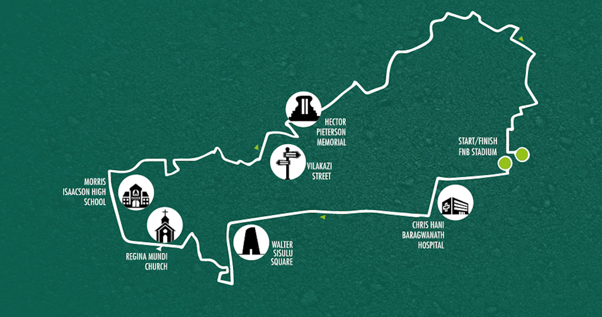 Soweto Marathon MAPA DEL RECORRIDO DE