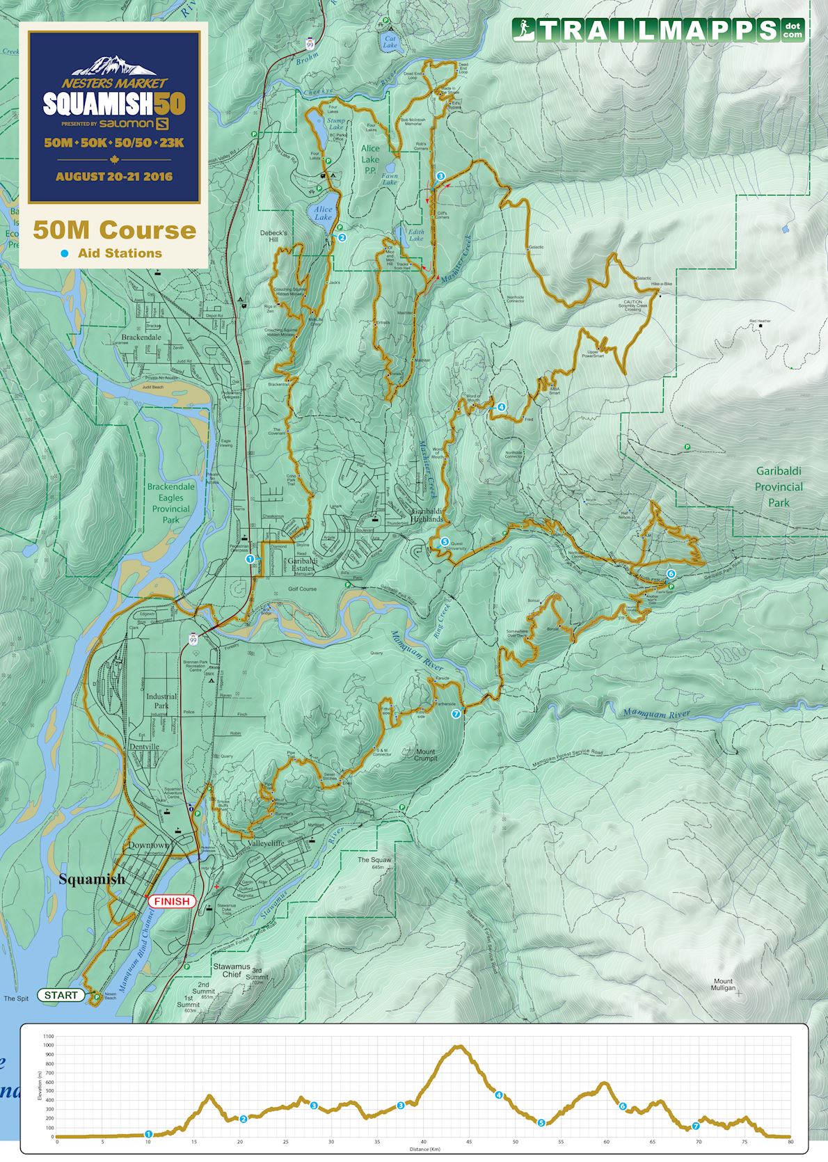 Squamish 50 Mile, Aug 17 2019 World's Marathons