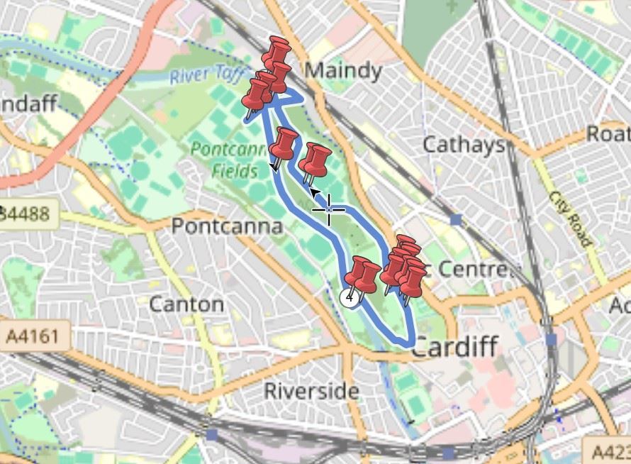 St David’s Day Run Mappa del percorso