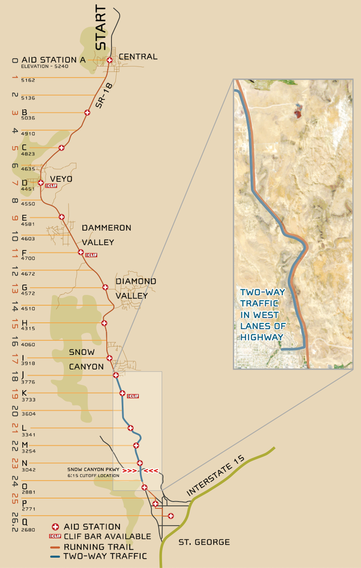 St. George Marathon Route Map