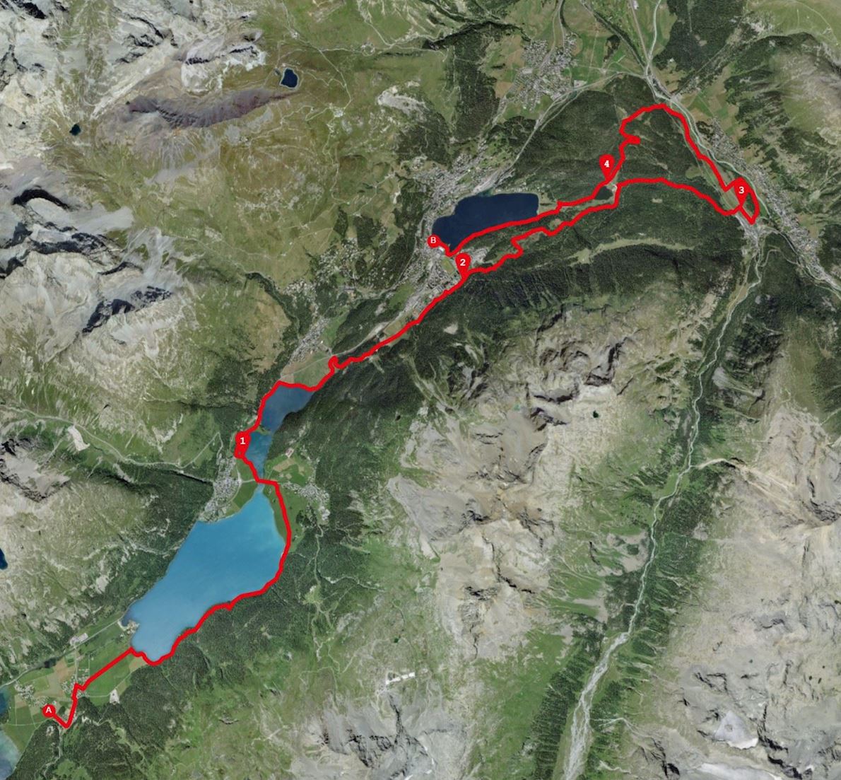 St. Moritz Running Festival Mappa del percorso