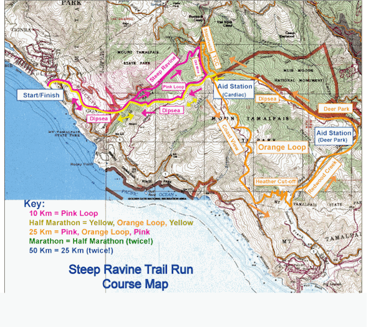 Steep Ravine Trail Run ITINERAIRE