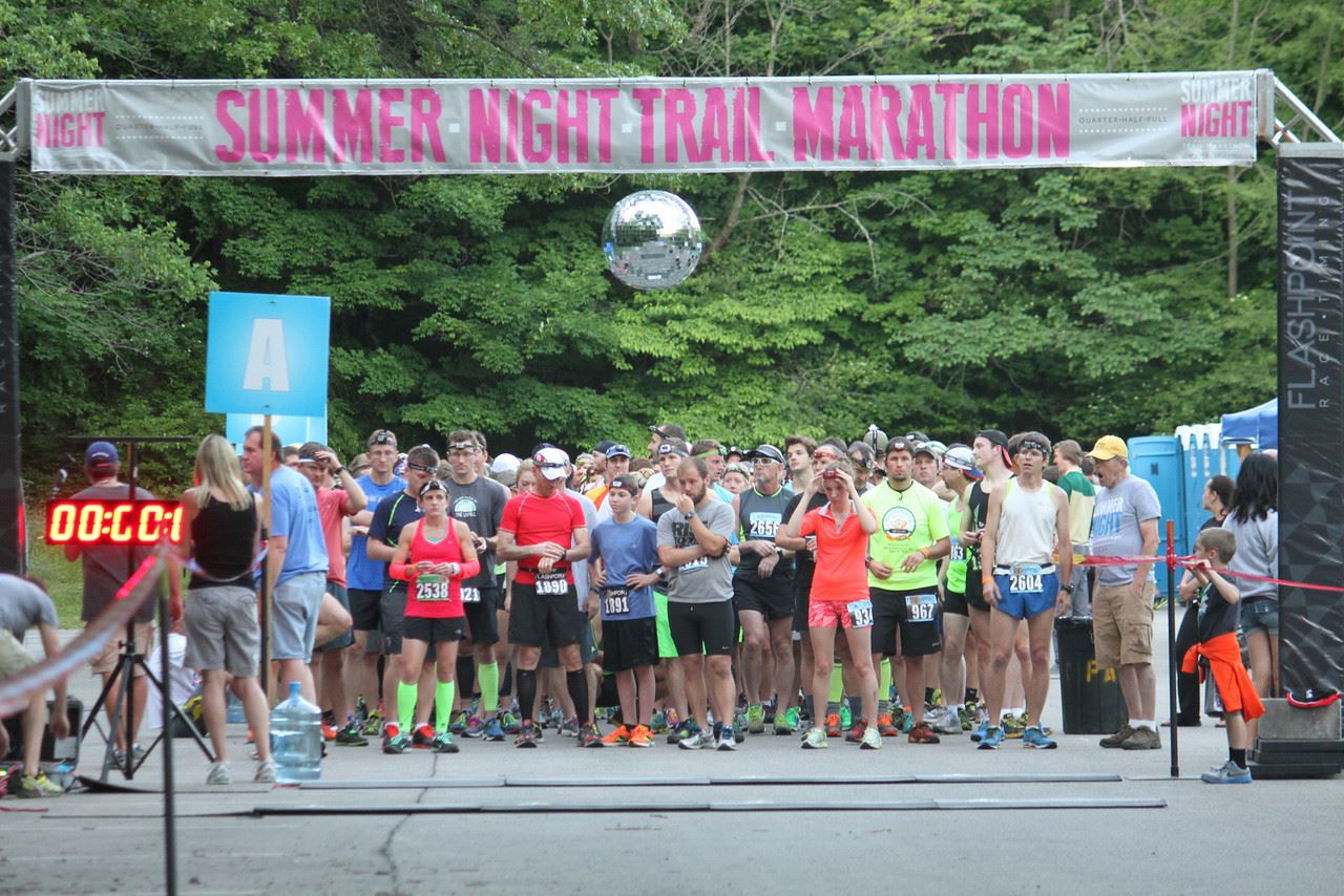 summer night trail marathon