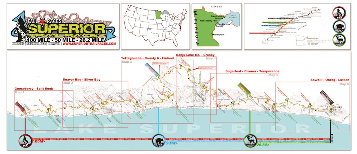 Fall Superior Trail Races Mappa del percorso