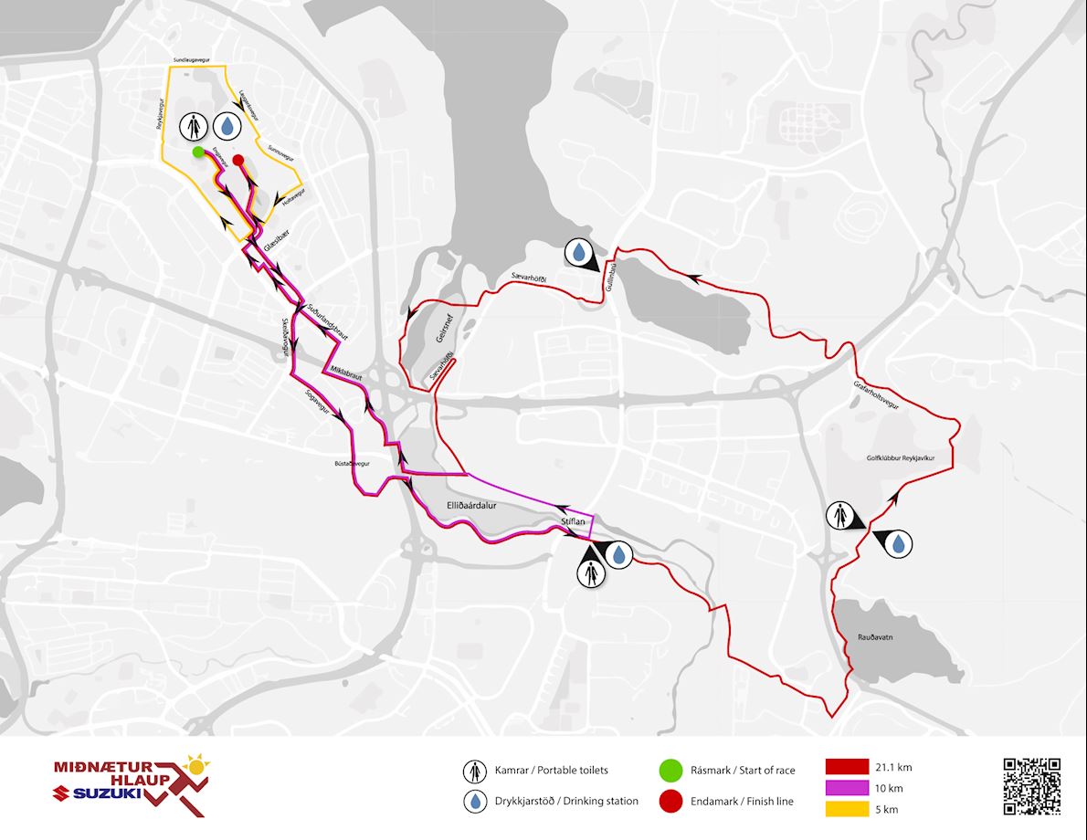 Suzuki Midnight Sun Run MAPA DEL RECORRIDO DE