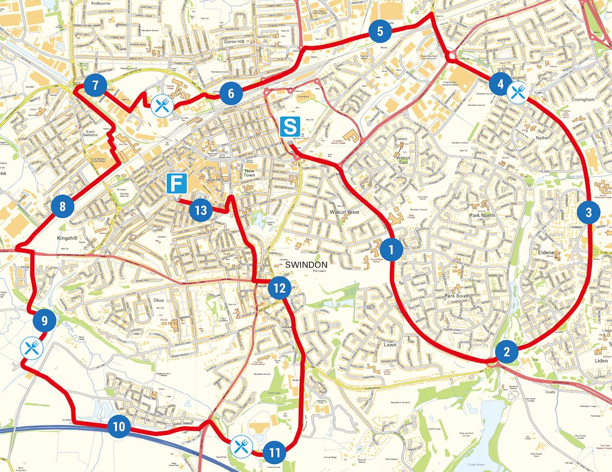 Swindon Half-Marathon ITINERAIRE