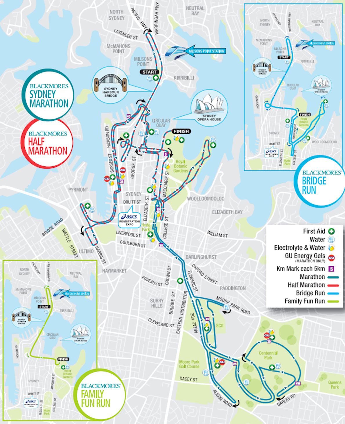 Blackmores Sydney Running Festival 路线图