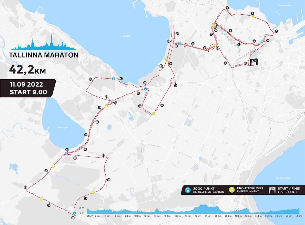Tallinn Marathon Routenkarte