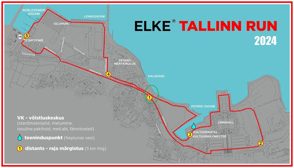 ELKE Tallinn Run - Noblessner Route Map