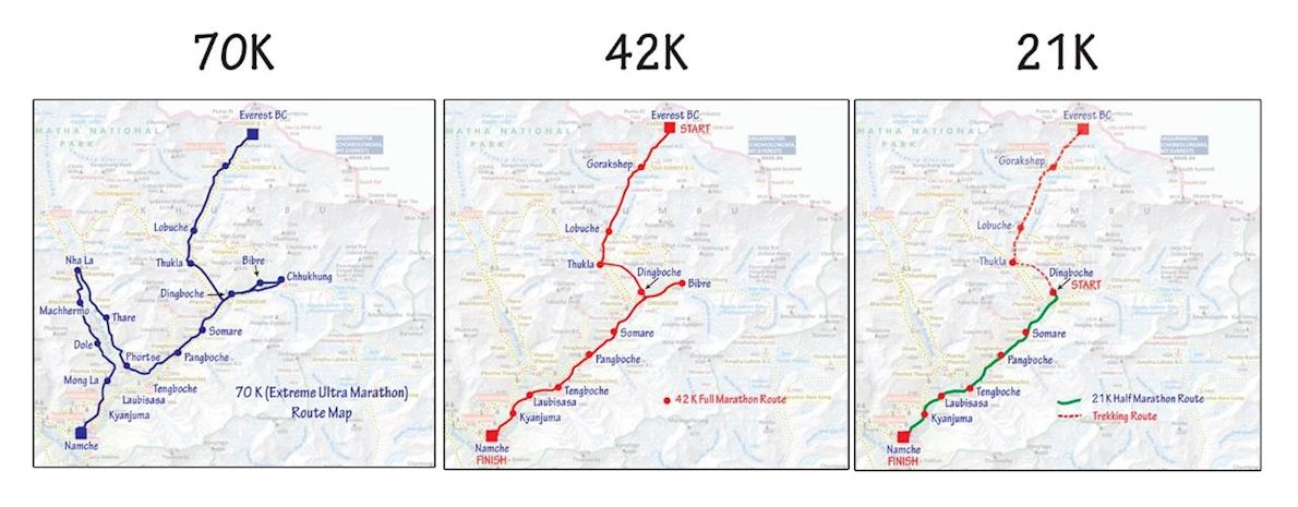 Tenzing Hillary Everest Marathon Route Map