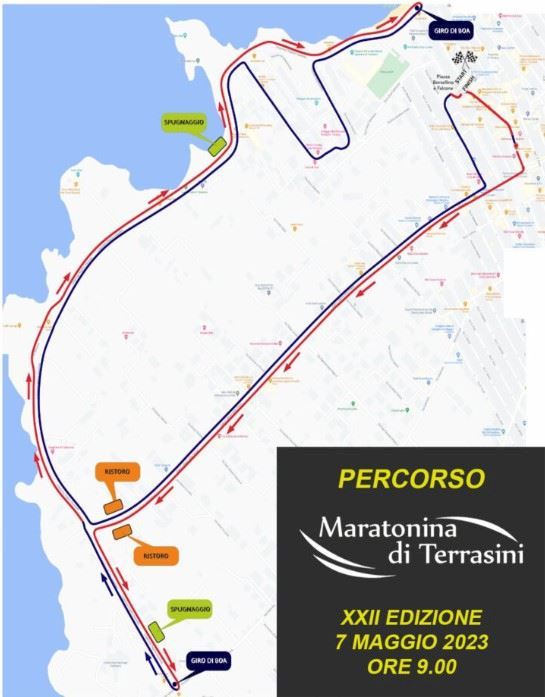XXIII Terrasini Half Marathon Route Map