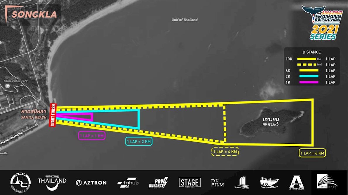 Thailand Swimathon Songkhla Route Map