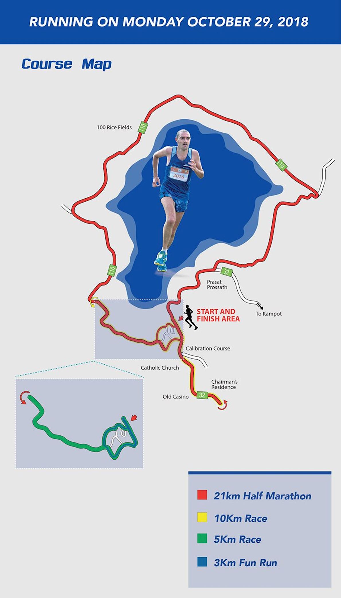 Thansur Bokor International Half Marathon 路线图
